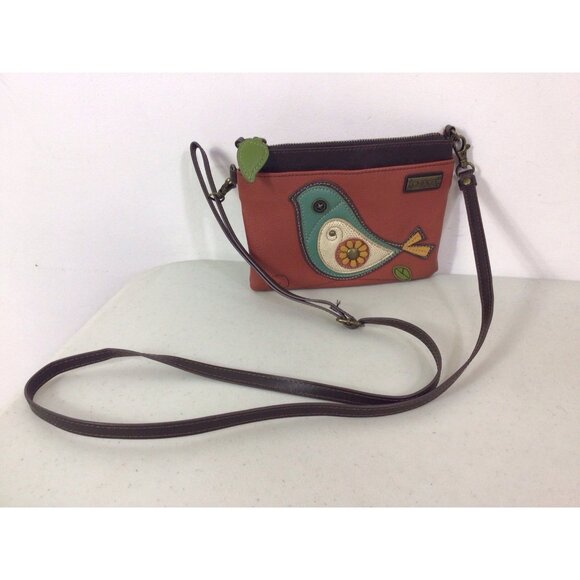 Chala Brown Crossbody Purse Blue Bird - Picture 4 of 7